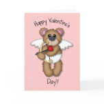 Valentine's Day Cupid Teddy Bear Card