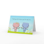 Valentine's Day Cute Robot Couple Cards