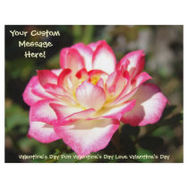 Valentine's Day Flyer custom Pink White Rose