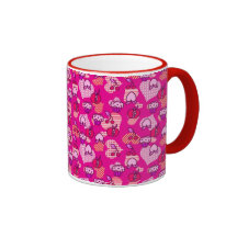 Valentines Day Fruit Pastry Pattern Mug