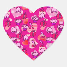 Valentines Day Fruit Pastry Pattern Sticker