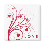 Valentine's Day Gift - Red Sweetheart Tree magnets