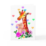 Valentine's Day Giraffe cards