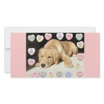 Valentine's Day Golden Retriever Photo Card