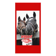 Valentine's Day Horses Photo Card Template