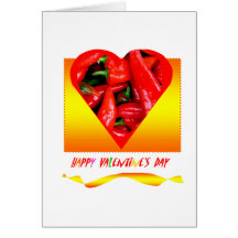 Valentines Day Hot Peppers Card