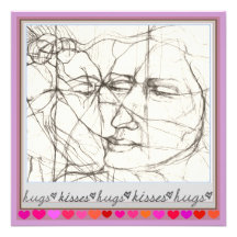VALENTINES DAY. "hugs & kisses" Personalized Invites