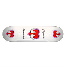 Valentines Day Love Bird Couple Romance Heart Cute Skate Board