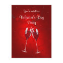 Valentine's Day Party Invitation Postcard