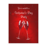 Valentine's Day Party Invitation Postcard