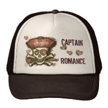 Valentine's Day Pirate Sepia Tone Hat
