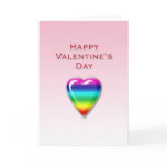 Valentines Day Rainbow Heart Card