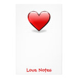 Valentine's Day Red Heart Stationery Paper