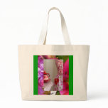 Valentine's Day Teacups and Flowers Large Tote Canvas Bags
