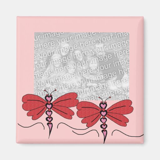 Valentines Dragonfly template magnet