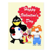 Valentines drôles de coeur de bande dessinée et d' cartes postales
