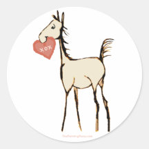Valentines Foal Stickers