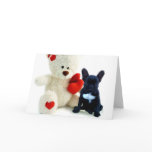 Valentine's French Bulldog puppy Greeting Card