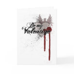 Valentine's Grunge Blood Splatter Greeting Card