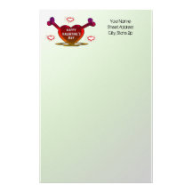 Valentine's Grunge Hearts Stationery