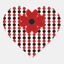 VALENTINES HEARTS AND POLKA DOT STICKER