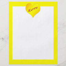 Valentines jaunes de coeur prospectus en couleur