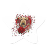 Valentines - Key to My Heart - Airedale Star Stickers