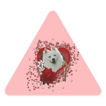 Valentines - Key to My Heart - American Eskimo Sticker