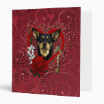 Valentines - Key to My Heart - Australian Kelpie Vinyl Binder