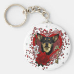 Valentines - Key to My Heart - Australian Kelpie Keychain