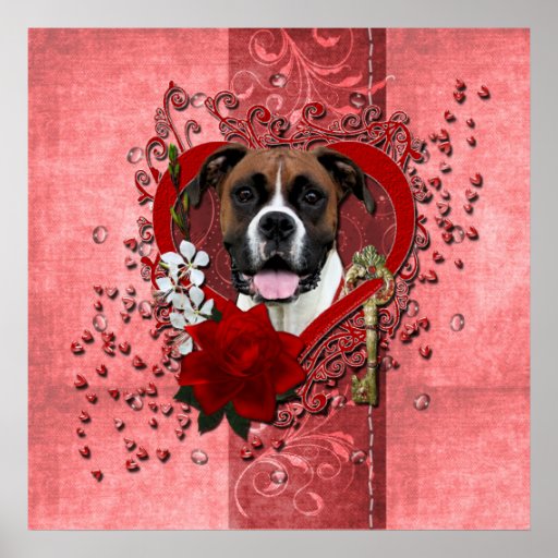 Valentines - Key to My Heart - Boxer - Vindy Print
