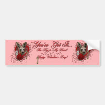 Valentines - Key to My Heart - Kangaroo Bumper Stickers
