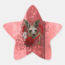 Valentines - Key to My Heart - Kangaroo Stickers