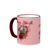 Valentines - Key to My Heart - Koala Bear Mugs