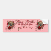 Valentines - Key to My Heart - Rhodesian Ridgeback Bumper Stickers