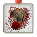 Valentines - Key to My Heart - Rhodesian Ridgeback Christmas Ornaments