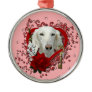 Valentines - Key to My Heart - Saluki Christmas Ornaments