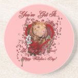Valentines - Key to My Heart - Shar Pei - Lucky Coasters