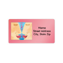 Valentine's Kiss Me Quick Address Label