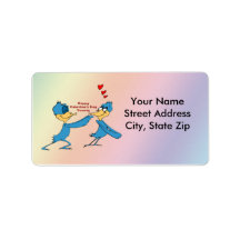Valentine's Love Birds Address Label
