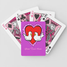 Valentines Love Birds And A Heart Card Deck
