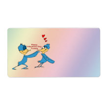 Valentine's Love Birds Shipping  Label