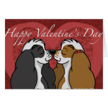Valentines Parti Cocker Spaniel Greeting Cards