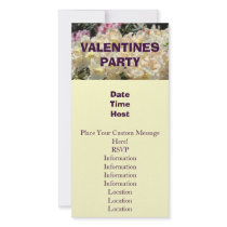 Valentines Party Custom Invitations Rhododendrons