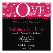 Valentine's Pink Invitation