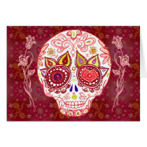 Valentines Sugar Skull Love Card cards