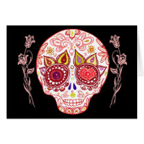 Valentines Sugar Skull Love Card cards