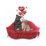 Valentines - You Had Me at Woof! Round Sticker