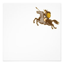 Valkyrie Riding Horse Retro Invitation