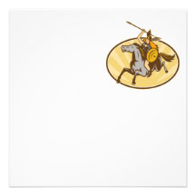 Valkyrie Riding Horse Retro Personalized Invitations